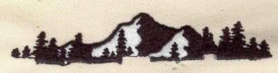Embroidery Design: Mountain range and forest<br> 4.18w X 0.86h