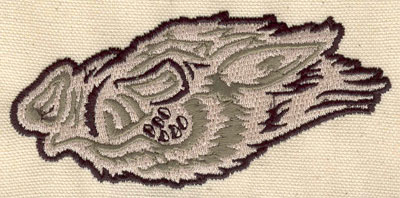 Embroidery Design: Hog head<br> 4.47w X 2.09h