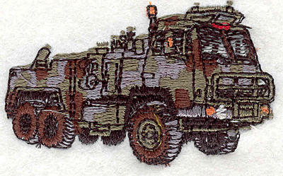 Embroidery Design: Military Truck<br>1.39" x 2.47"