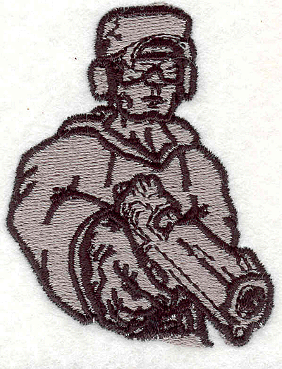 Embroidery Design: Pistol Shooter<br>2.39" x 1.91"