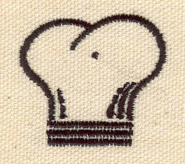 Embroidery Design: Chef's hat<br> 1.47w X 1.33h