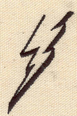 Embroidery Design: Lightning <br> 1.29w X 2.06h