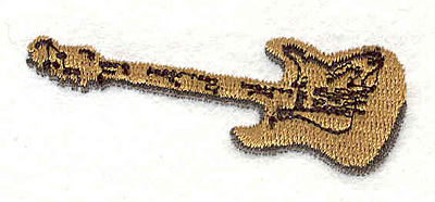Embroidery Design: Guitar 2 <br>0.89" X 2.46"