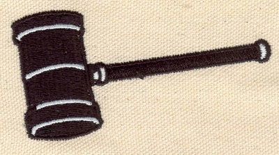 Embroidery Design: Gavel <br> 3.35w X 1.69h