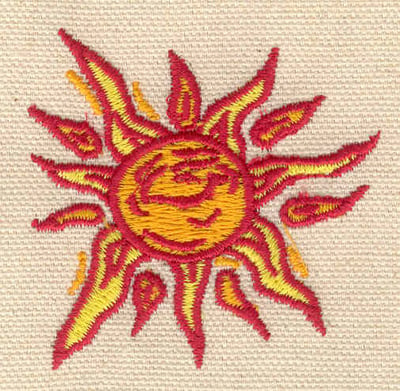 Embroidery Design: Sun<br> 2.22w X 2.17h