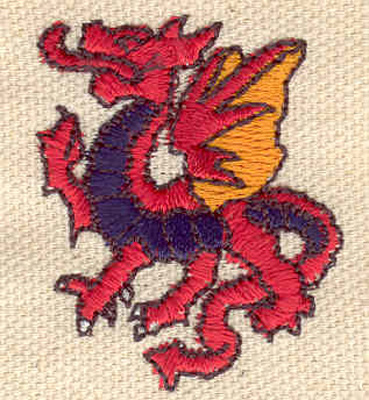 Embroidery Design: Dragon<br> 1.33w X 1.63h