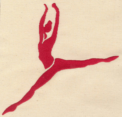 Embroidery Design: Dancer H<br> 7.23w X 7.11h