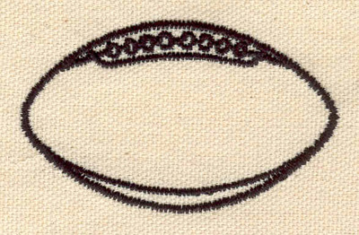 Embroidery Design: Football H<br> 2.62w X 1.57h