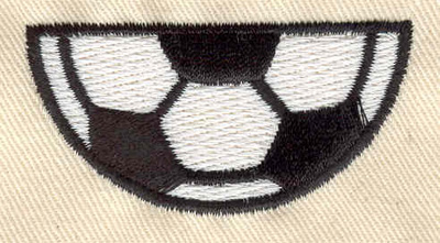 Embroidery Design: Half soccer ball<br> 2.19w X 1.10h