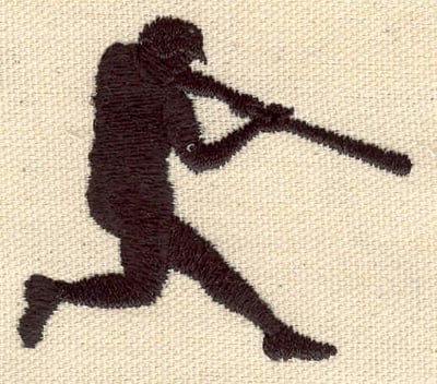 Embroidery Design: Baseball player silouette<br> 2.34w X 2.05h