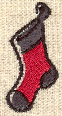 Embroidery Design: Christmas stocking<br> 0.83w X 1.80h