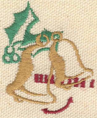 Embroidery Design: Bells <br> 1.53w X 1.84h