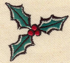 Embroidery Design: Holly<br> 1.84w X 1.72h
