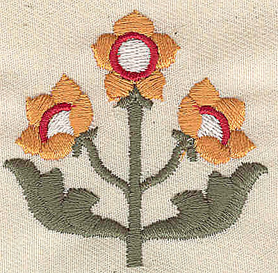 Embroidery Design: Flowers<br> 2.07w X 2.01h