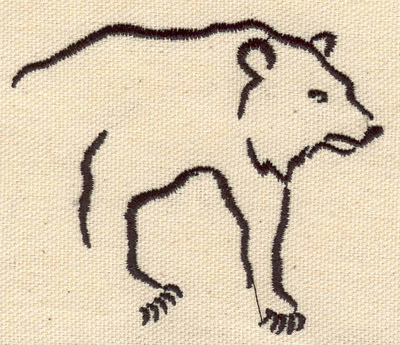 Embroidery Design: Bear outline<br> 3.27w X 2.76h