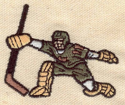 Embroidery Design: Goalie <br> 2.46w X 2.02h
