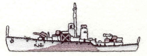 Embroidery Design: Battleship 1<br>1.31w X 3.55h