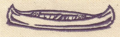 Embroidery Design: Canoe outline<br> 3.07w X 0.80h
