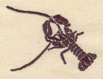 Embroidery Design: Lobster L<br> 2.91w X 2.04h