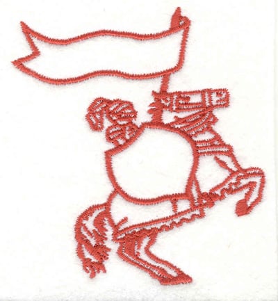 Embroidery Design: Knight and Horse <br> 3.47" x 3.17"
