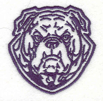 Embroidery Design: Bulldog P<BR>2.58" x 2.54"