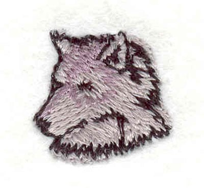 Embroidery Design: Wolf head H <br>0.78"w X 0.75"h