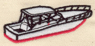 Embroidery Design: Boat<br> 2.56w X 1.09h