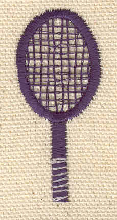 Embroidery Design: Tennis Raquet<br> 0.85w X 1.91h