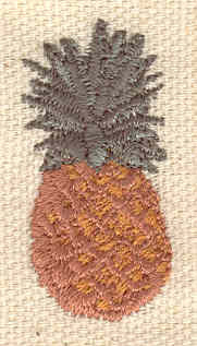 Embroidery Design: Pineapple <br> 0.66w X 1.37h