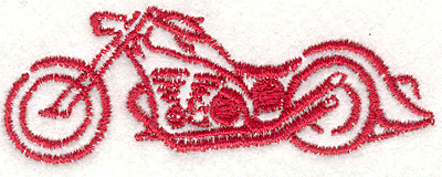 Embroidery Design: Motorcycle 10<br> 1.19" X 3.35"