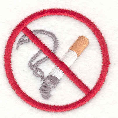 Embroidery Design: No Smoking<br>1.81w X 1.83h