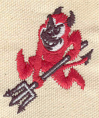 Embroidery Design: Devil C<br> 1.62w X 1.94h