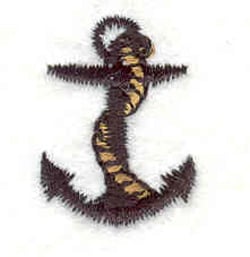 Embroidery Design: Anchor with rope L <br>0.69"w X 0.93"h