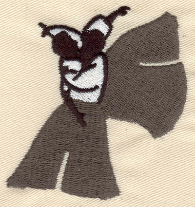 Embroidery Design: Martial arts warrior<br> 2.62w X 2.91h