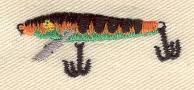 Embroidery Design: Fishing Lure<br> 1.69w X 0.67h