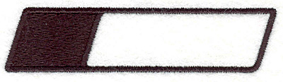 Embroidery Design: Banner 13<BR>0.84" x 3.54"