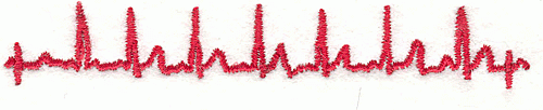 Embroidery Design: Heartbeat 2<br> 0.60" X 3.76"