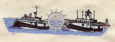 Embroidery Design: Riverboat<br> 3.40w X 0.91h