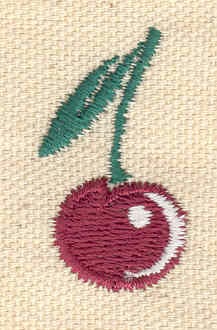 Embroidery Design: Cherry<br> 0.77w X 1.33h