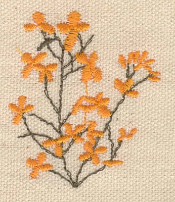 Embroidery Design: Flowers small<br> 1.75w X 2.03h