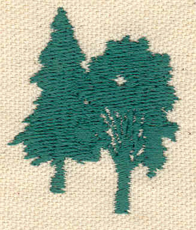Embroidery Design: Tree and Evergreen <br> 1.70"h x 1.45"w