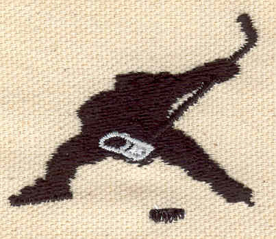 Embroidery Design: Hockey Player<br> 1.85w X 1.52h
