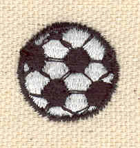 Embroidery Design: Mini soccer ball<br> 0.74w X 0.73h