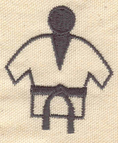 Embroidery Design: Stylized Martial arts figure<br> 1.93w X 2.23h