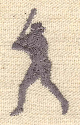 Embroidery Design: Baseball player<br> 1.06w X 1.94h