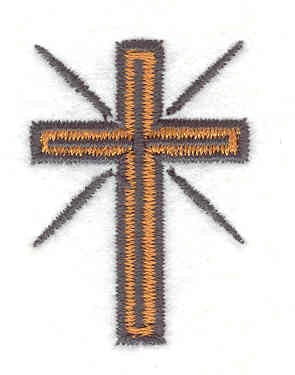 Embroidery Design: Cross G <br>1.09"w X 1.53"h