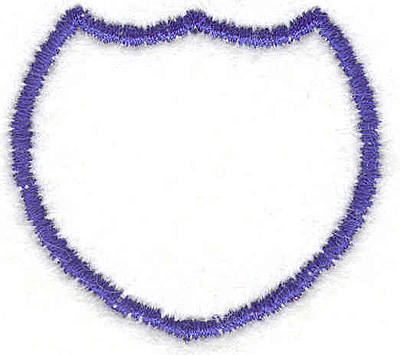 Embroidery Design: Shield 4<br>1.72"x2.36"
