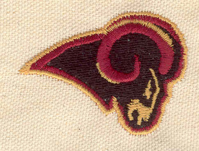 Embroidery Design: Ram head stylized<br> 2.12w X 1.53h