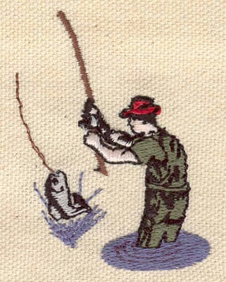 Embroidery Design: Fisherman B<br> 1.76w X 2.34h