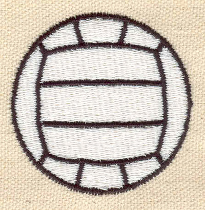 Embroidery Design: Volleyball <br> 2.00w X 1.99h